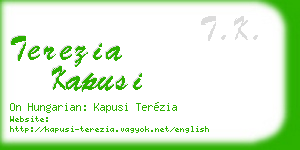 terezia kapusi business card