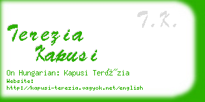 terezia kapusi business card